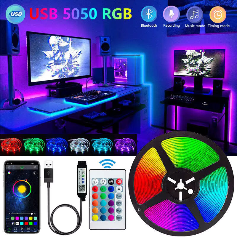 Bluetooth LED Strip Lights Smart SMD 5050 APP Remote Control.